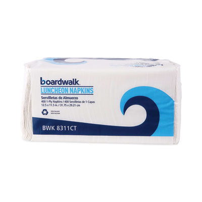 Premium 1-Ply White Office Napkins 12x12 Inches - Bulk Pack of 2400 - Ideal for Restaurants, Offices & Catering Events