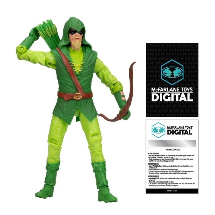 Green Arrow: Longbow Hunter Classic 7-Inch Action Figure with Digital Code - Collectible DC Comics Superhero Toy for Display & Play