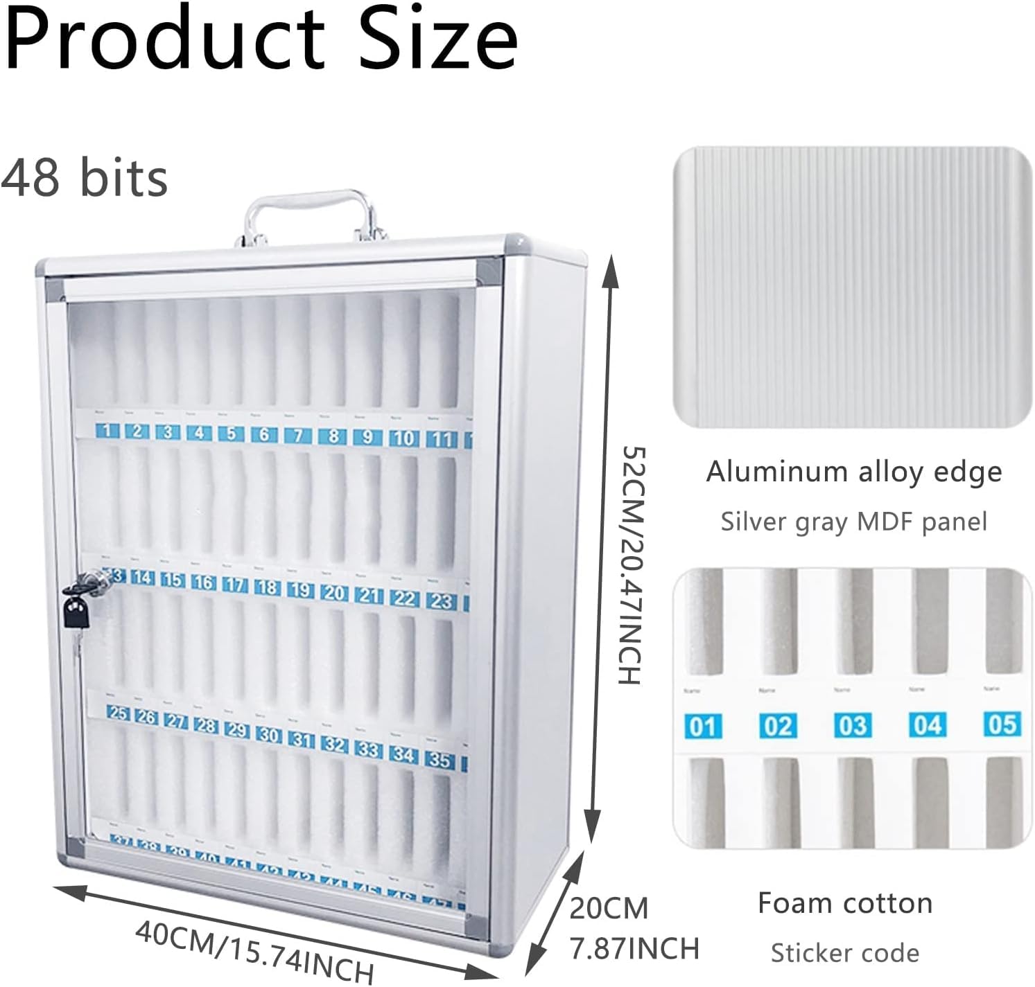 Wall-Mounted Lockable Cell Phone Storage Cabinet - 12 Slot Silver Metal Phone Locker for Schools, Offices & Homes - Portable Hand Carry Design with Secure Key Lock for Smartphone Organization
