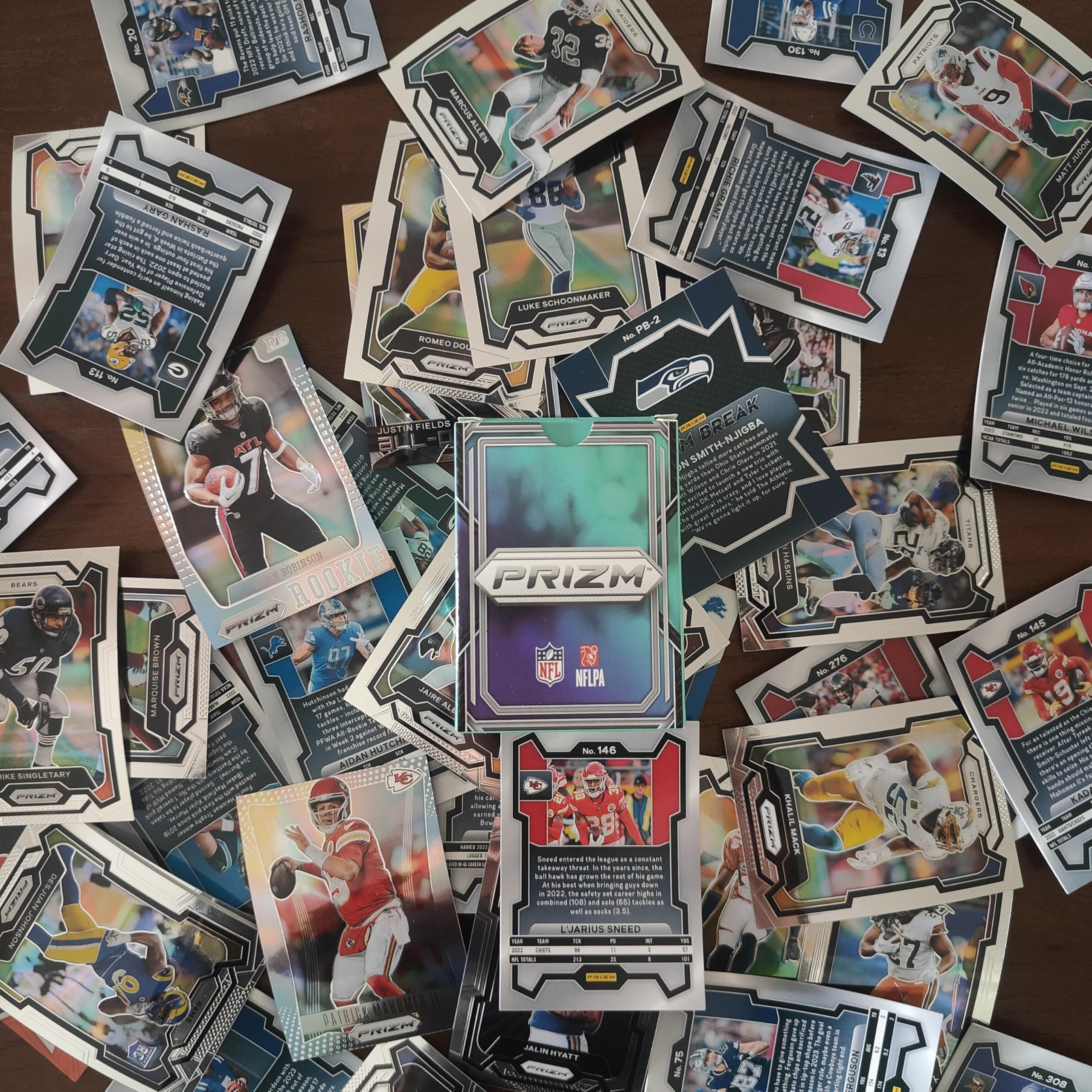 50PCS NFL Football Trading Cards - Rookies, Stars & Hall of Famers Collection | Super Bowl Edition | Perfect Gift for Football Fans & Collectors | Great for Birthday, Christmas & Game Day Decorations