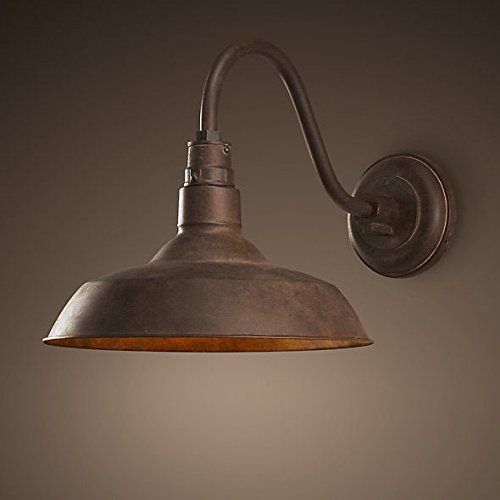 Vintage Industrial Wall Sconce - Rustic Retro Wall Lamp for Indoor & Outdoor Use - Loft Style Lighting Fixture for Corridor, Aisle, Bar, and Patio Decor