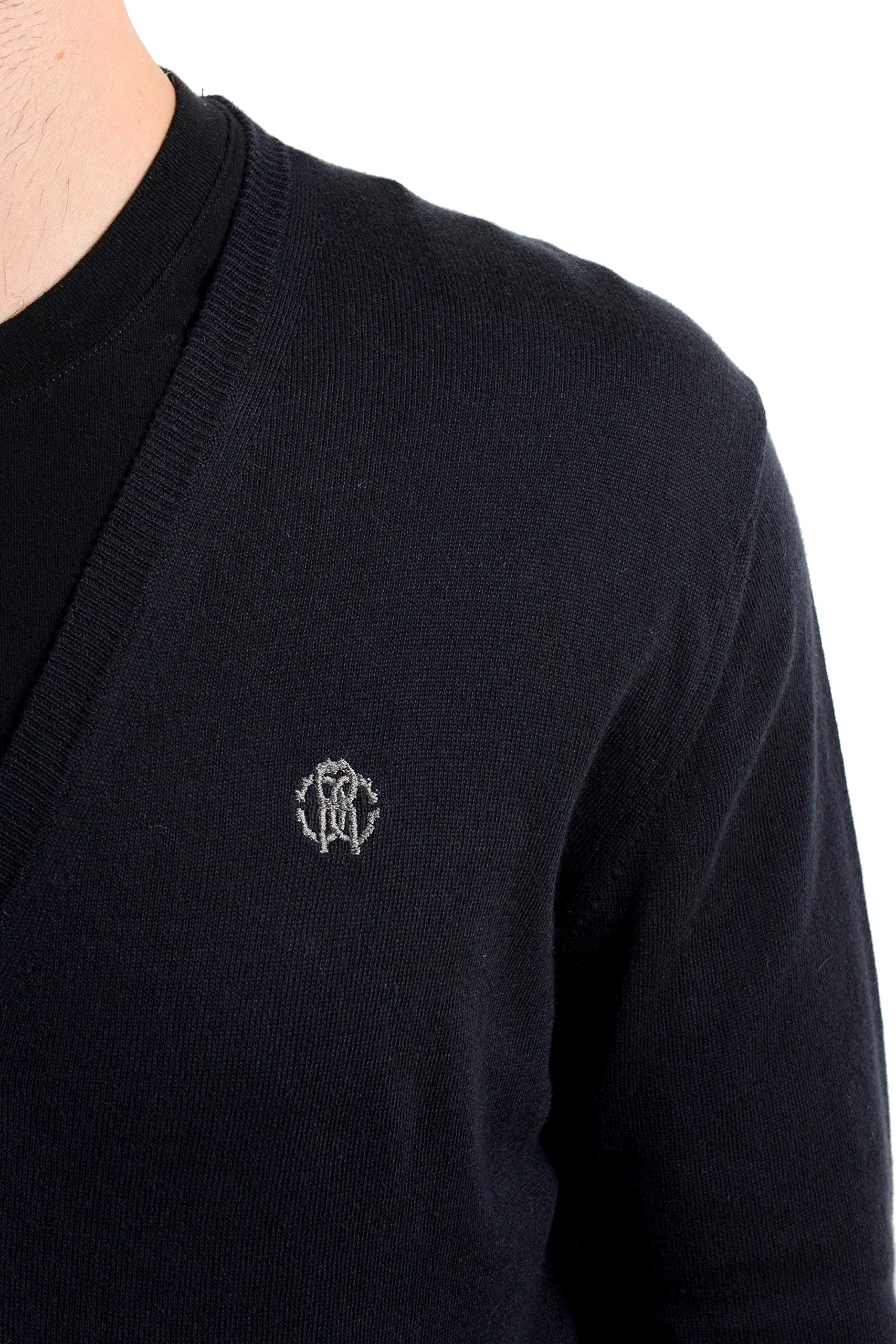 Roberto Cavalli Men's Cashmere Cardigan Sweater - Premium Soft Knit Pullover for Casual & Business Wear