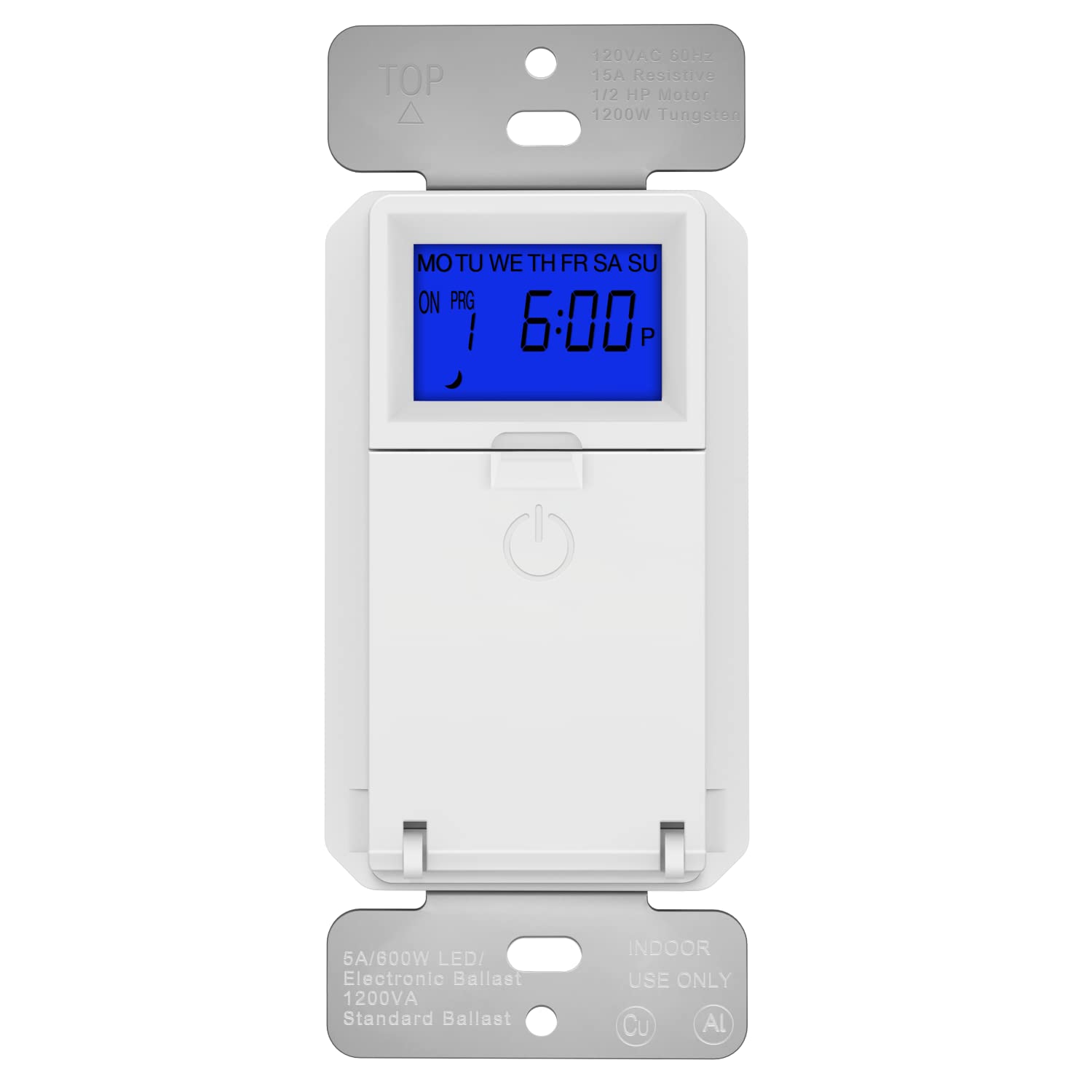 TOPGREENER Digital Astronomic Timer Switch - 7-Day Programmable Sunrise Sunset Light Timer for Indoor/Outdoor Lights, Fans & Motors | Single-Pole or 3-Way Installation | Neutral Wire Required | UL Listed (Model TGT01-HN-W, White) - Perfect for Home Automation, Energy Saving & Security Lighting