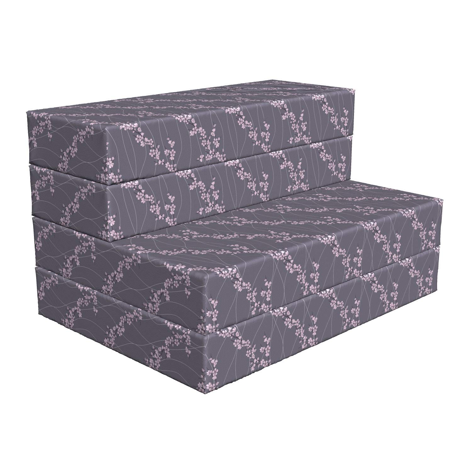 Ambesonne Floral Foldable Mattress - Japanese Sakura Design, 74.8