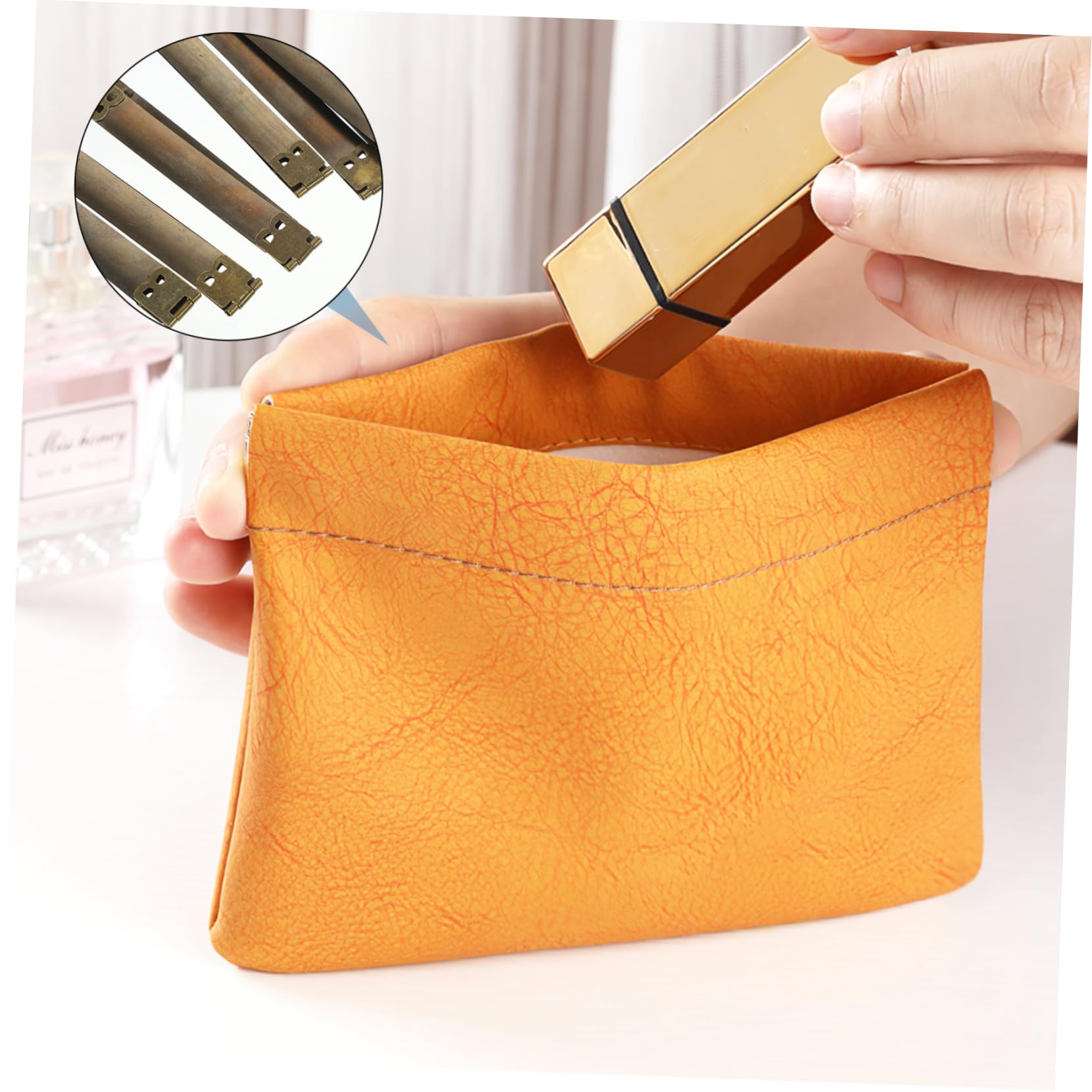 EXCEART 20pcs Shrapnel Bars Purse DIY Internal Flex Frame - Spring Hinge Bag Frame, Kiss Lock Purse Frame, Elastic Replacement for Wallets & Iron Bag Making - Perfect for Handmade Purses, Clutches, and DIY Craft Projects