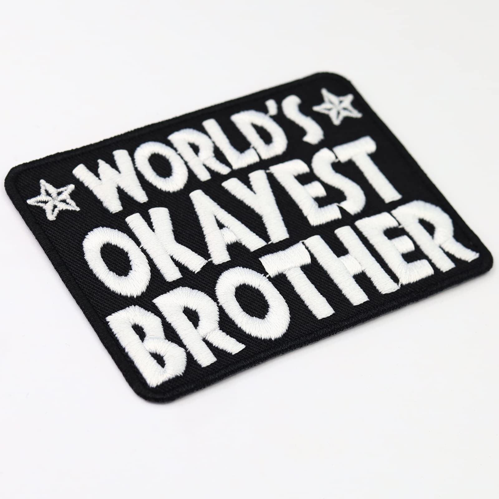 Funny Embroidered Iron On Patches for Best Friends & Brothers - Sew On or Iron On Applique for Jeans, Jackets, Vests, Hats & Bags (3.1x2.36 in) - Perfect Gift for Siblings & Friends - Great for DIY Crafts, Denim Upgrades & Personalized Fashion