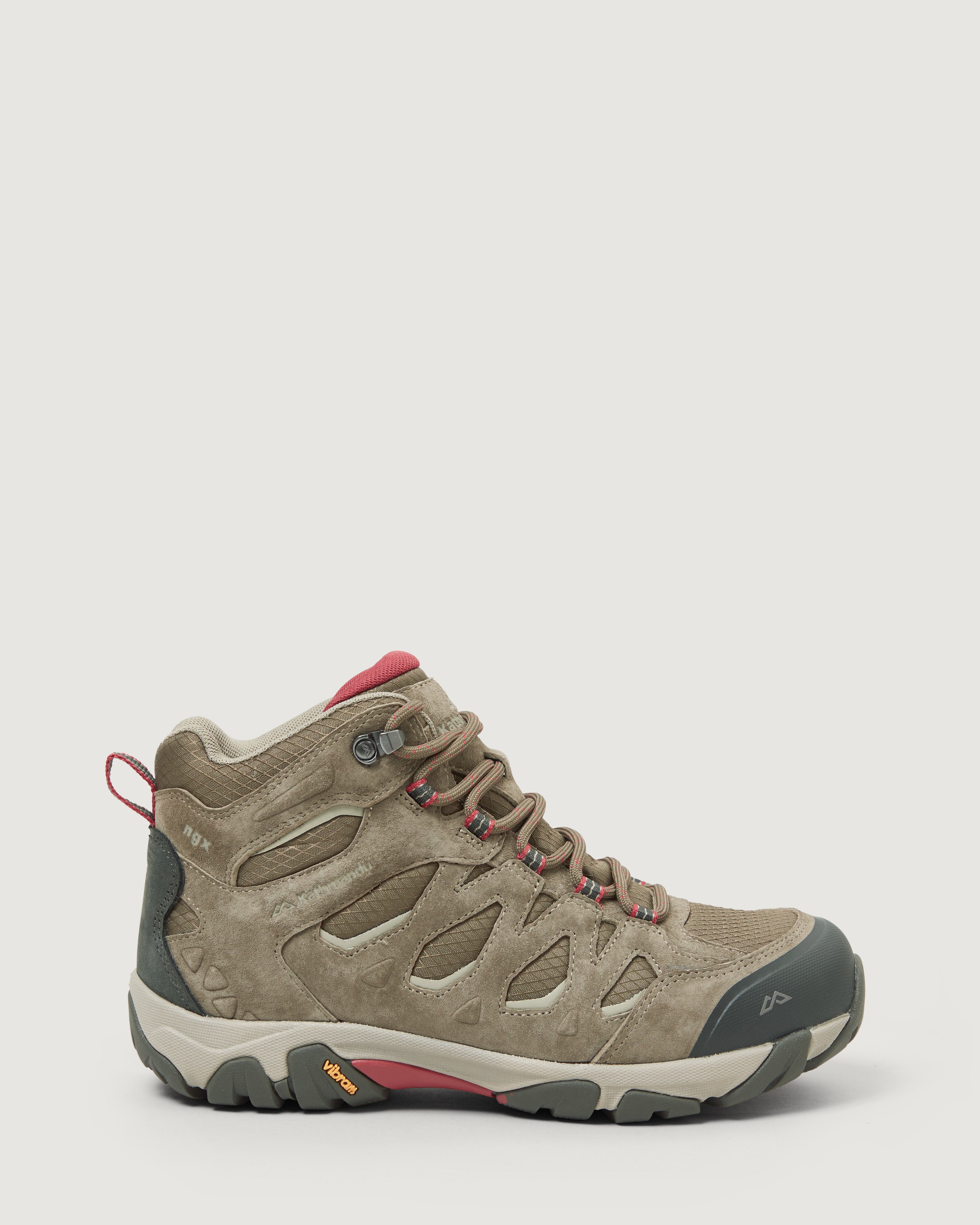 Women's Waterproof Hiking Boots Olive/Umber - Mid Calf Outdoor Trekking Shoes for Trail Walking & Camping Adventures