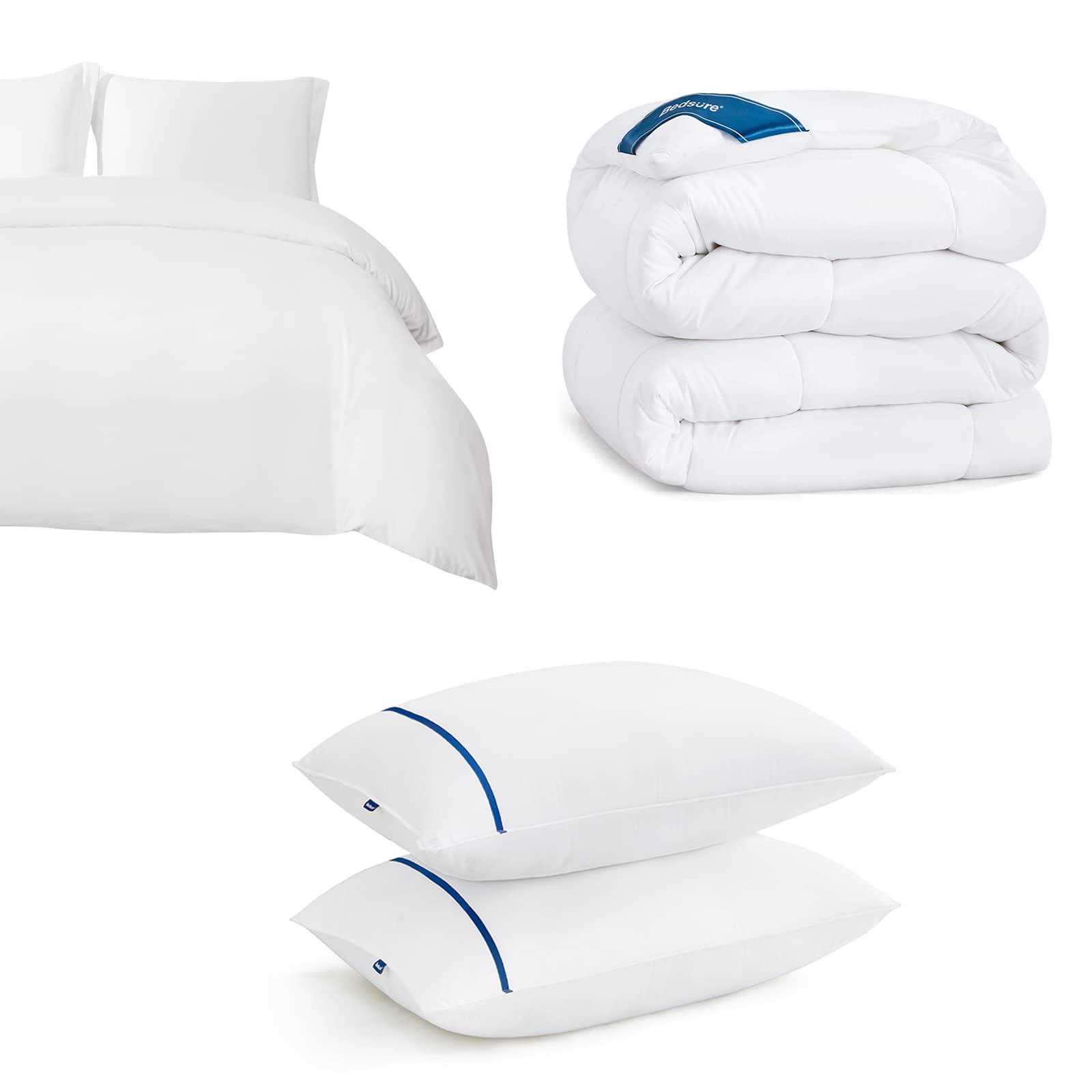 Bedsure King Size Comforter Set - 6 Piece Duvet Cover Set with Insert, 2 Pillowcases & 2 Shams | Ultra Soft Bedding for Luxury Hotel Style Bedroom | Perfect for Master Bedroom, Guest Room & Airbnb