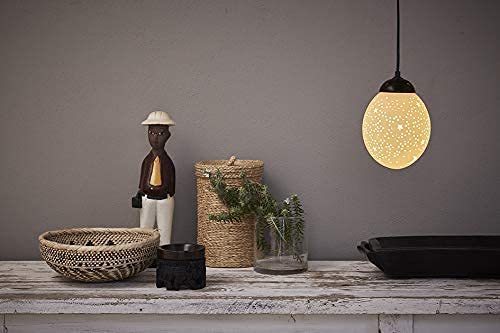 Hand-Carved Ostrich Egg Candle Holder with Tulip Design - Elegant Home Decor for Dining Table, Wedding Centerpiece & Boho Room Aesthetics