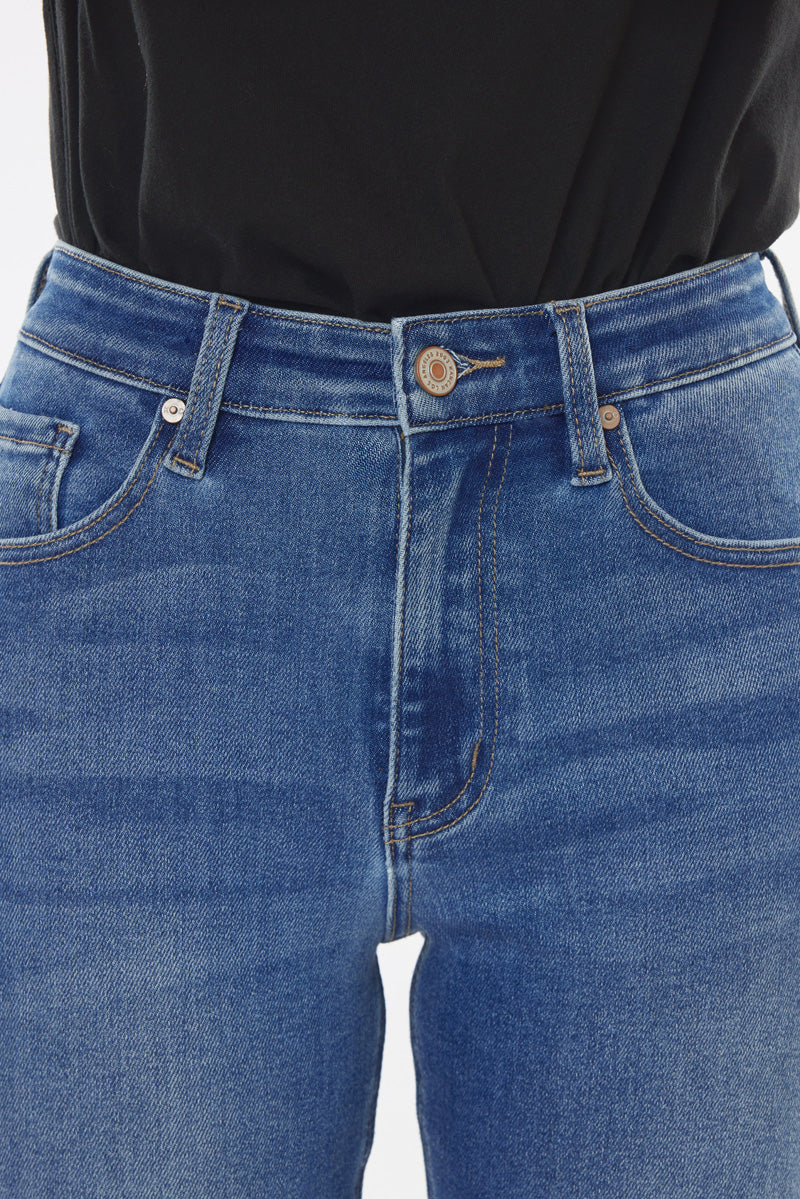 Jovi Essentials High Rise Cigarette Leg Jeans for Women - Slimming Stretch Denim Pants - Perfect for Work, Casual & Night Out