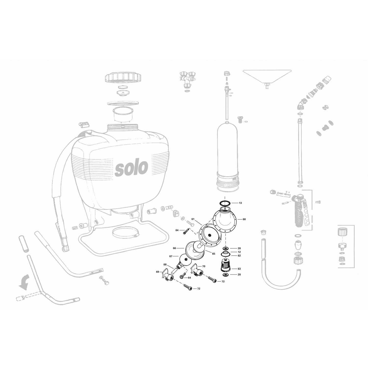 Solo Piston Pump and Cylinder - Heavy Duty Diaphragm Pump for Water Transfer, Irrigation, and Industrial Applications