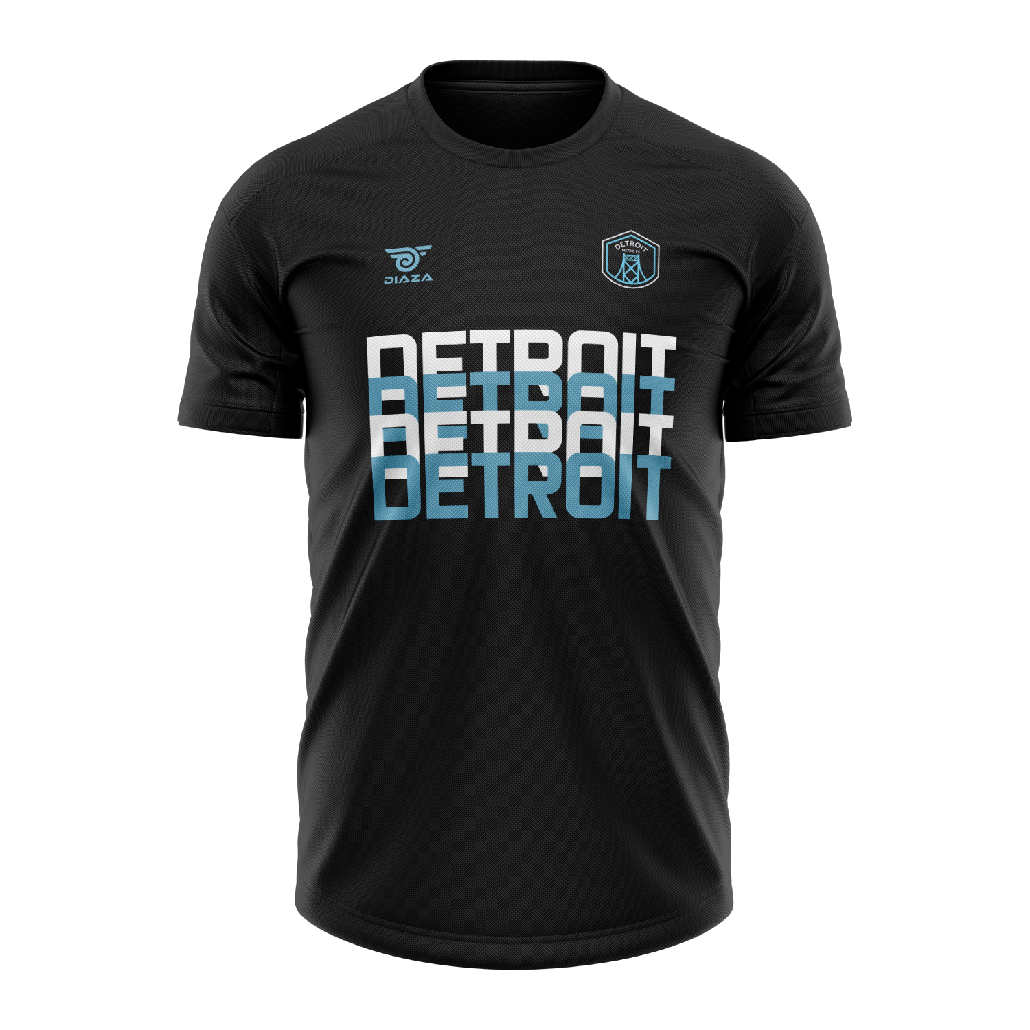 Detroit Metro FC Black Soccer Jersey - Men's Authentic Football Shirt for Fans & Players - Perfect for Matches, Training, and Casual Wear