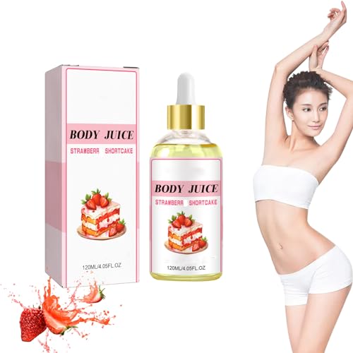 RCSCBC Strawberry Shortcake Body Juice Oil - 120ml Handcrafted Moisturizing Body Oil for Women | Perfect for Massage, Skin Hydration & Aromatherapy