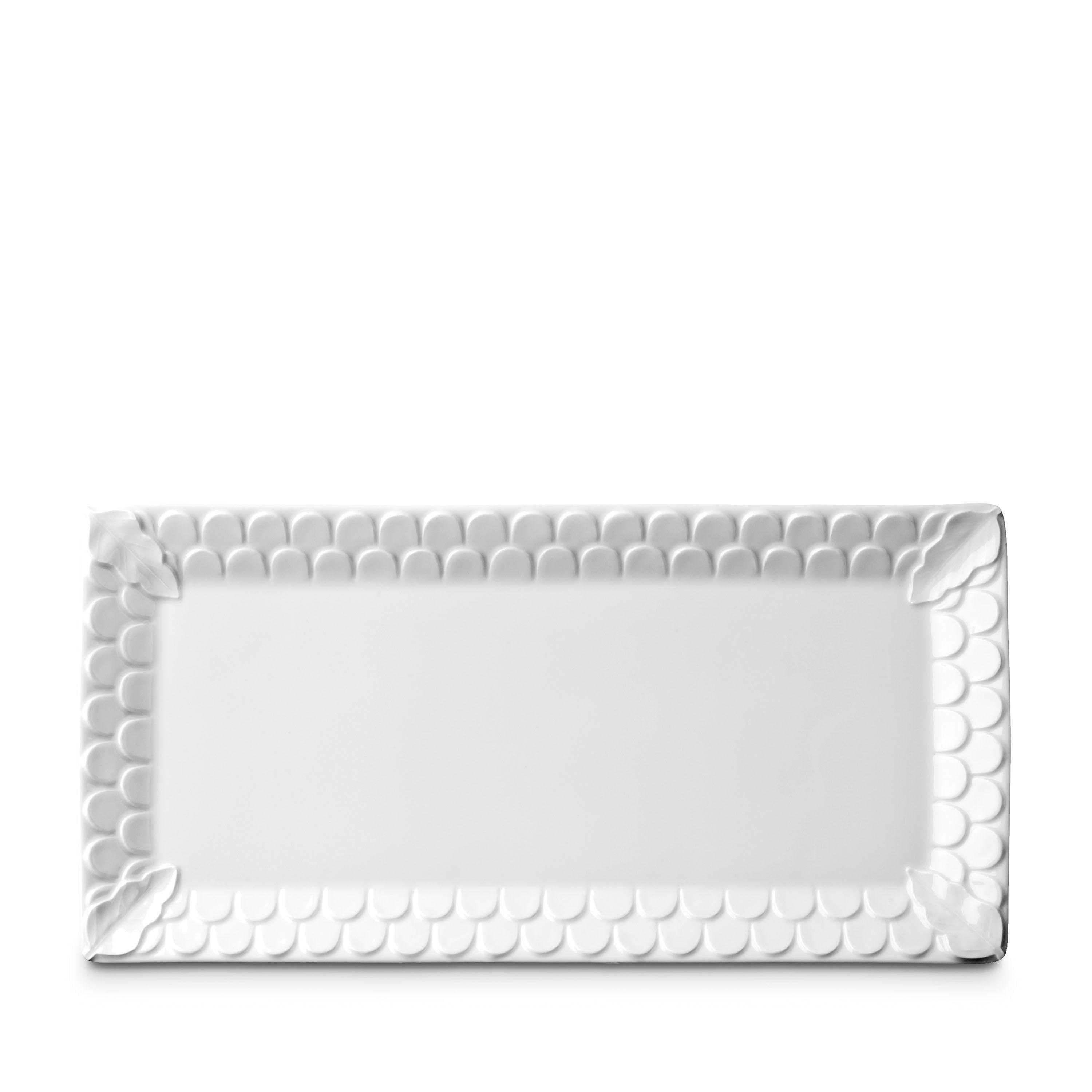 Aegean Rectangular Serving Platter - Large White Ceramic Tray for Appetizers, Cheese, Charcuterie, and Entertaining | Perfect for Parties, Weddings, and Home Decor