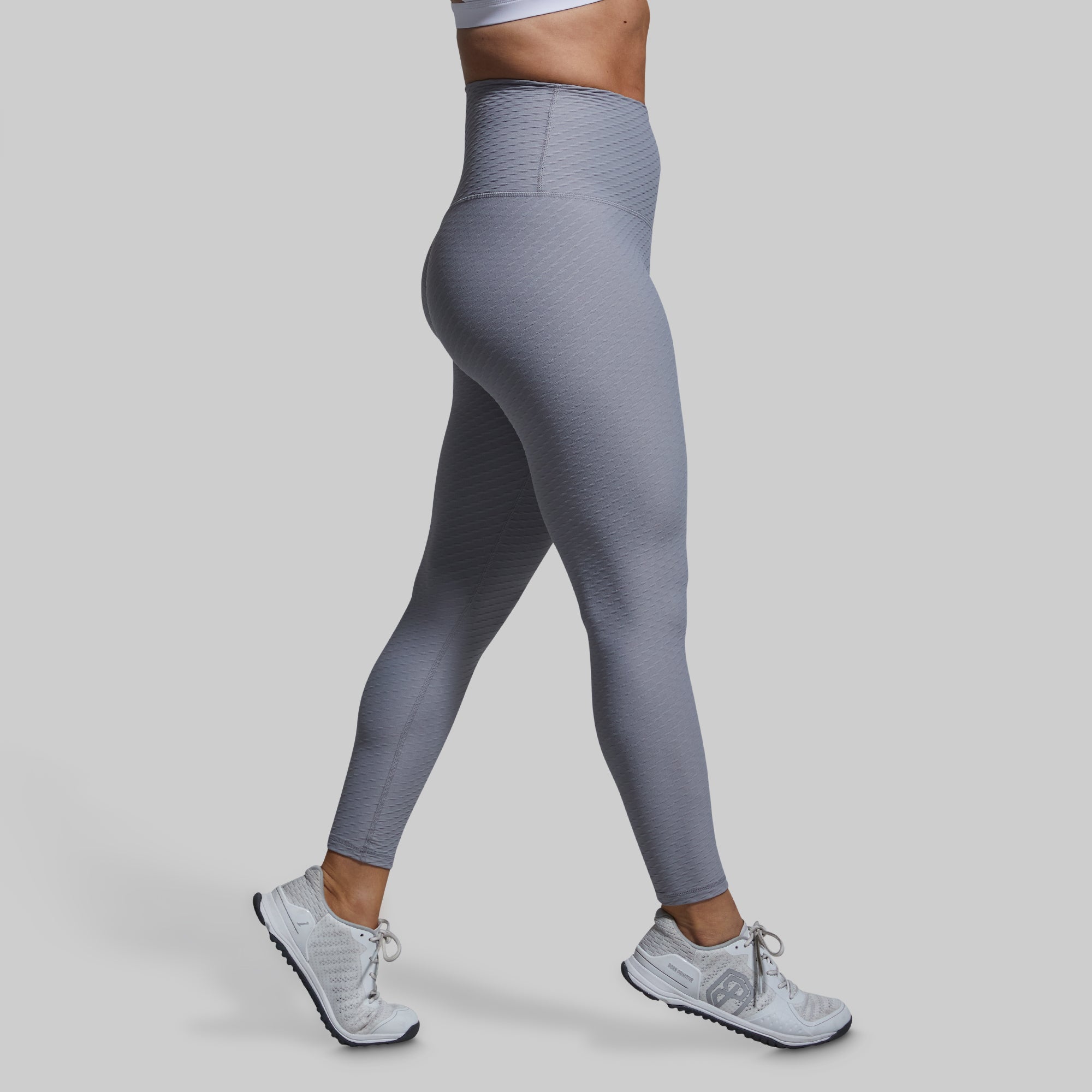 Paragon High-Waisted Yoga Leggings for Women - Sleet Grey - Moisture-Wicking & Stretchy Workout Pants for Running, Gym & Lounge Wear