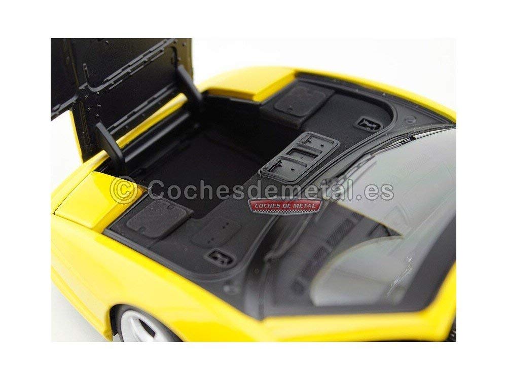 Hot Wheels Ferrari F355 Spider Convertible 1/18 Scale Diecast Model Car - Limited Yellow Elite Edition | Collectible Sports Car for Display, Gift & Racing Enthusiasts