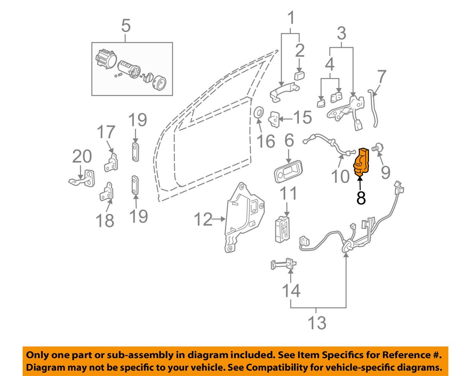 Original GM Lock 19210214 - High-Quality Replacement Lock for GM Vehicles | Secure Your Car Doors & Trunk