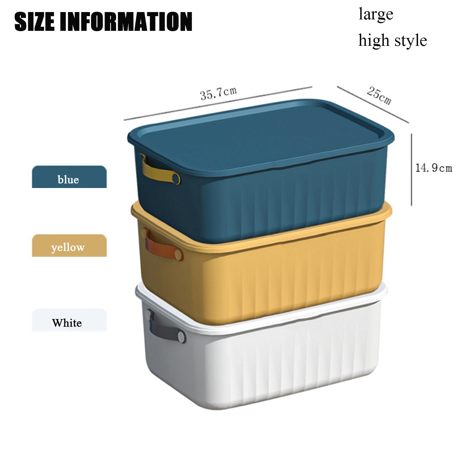 Large Capacity Storage Bins with Lids - Organize Toys, Snacks & Sundries for Dorm, Closet & Living Room | Desktop & Home Organization Solutions