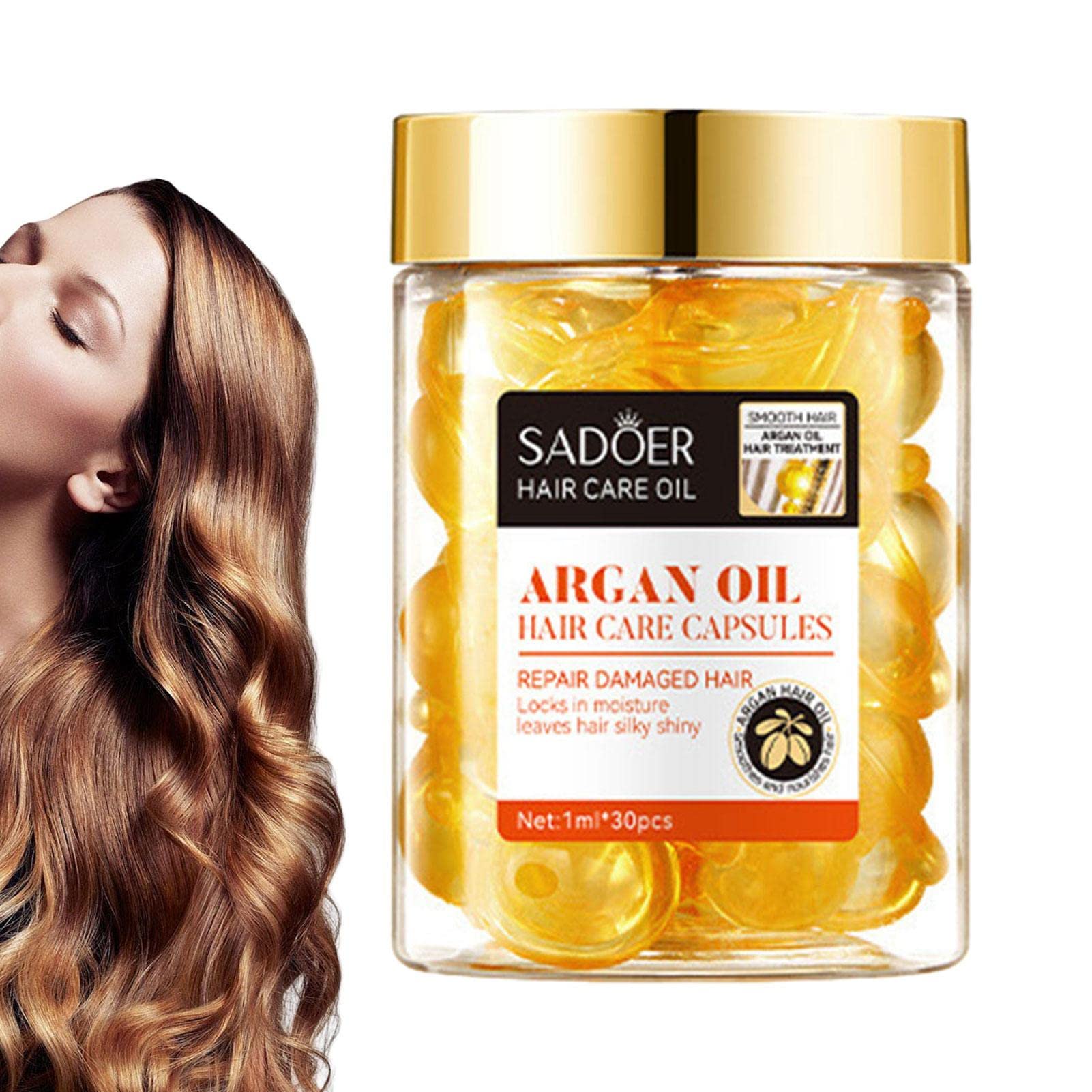 Clomuzi 100% Pure Argan Oil for Hair - Natural Repair & Hydration Treatment to Increase Elasticity, Shine & Strength - Best for Dry, Damaged Hair & Split Ends - Daily Hair Care & Styling Essential