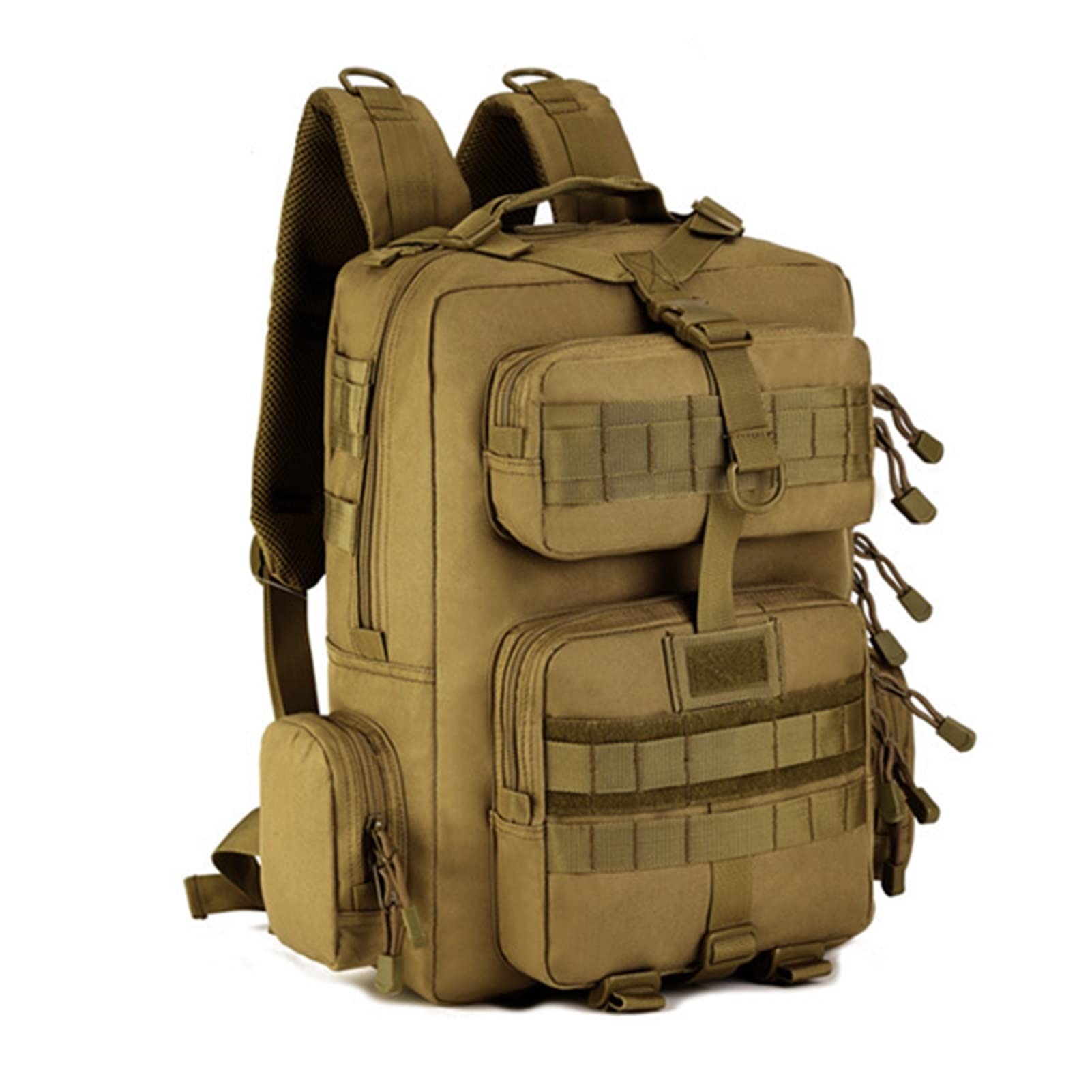 Your Heart Men's 30L Waterproof Hiking Backpack - Lightweight Outdoor Sports Pack for Camping, Mountaineering & Travel - Durable Khaki Daypack (30-40L Capacity) - Perfect for Adventure Trips, Daily Commute & College Use
