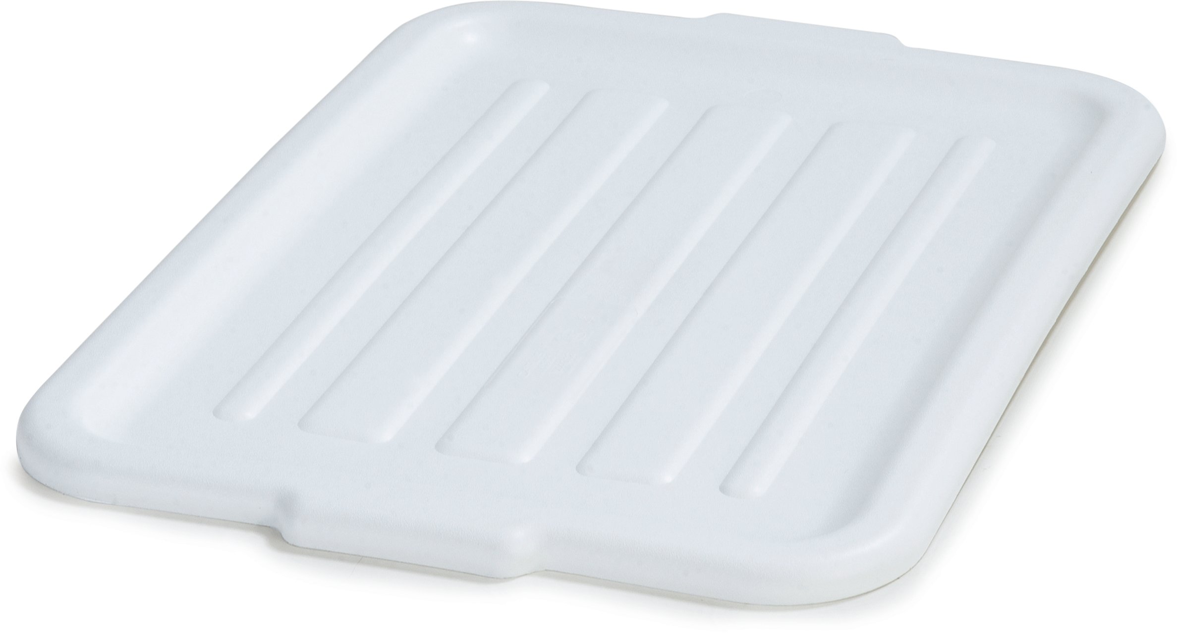 Carlisle FoodService N4401202 Ergonomic Wash Basin Tote Box Lid - Universal White (12-Pack) | Durable Restaurant & Commercial Kitchen Storage Solution