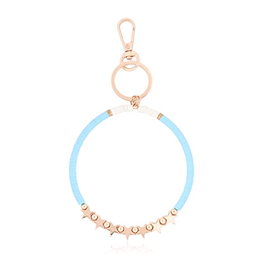 Key Bangle Disc Bead Star - Blue