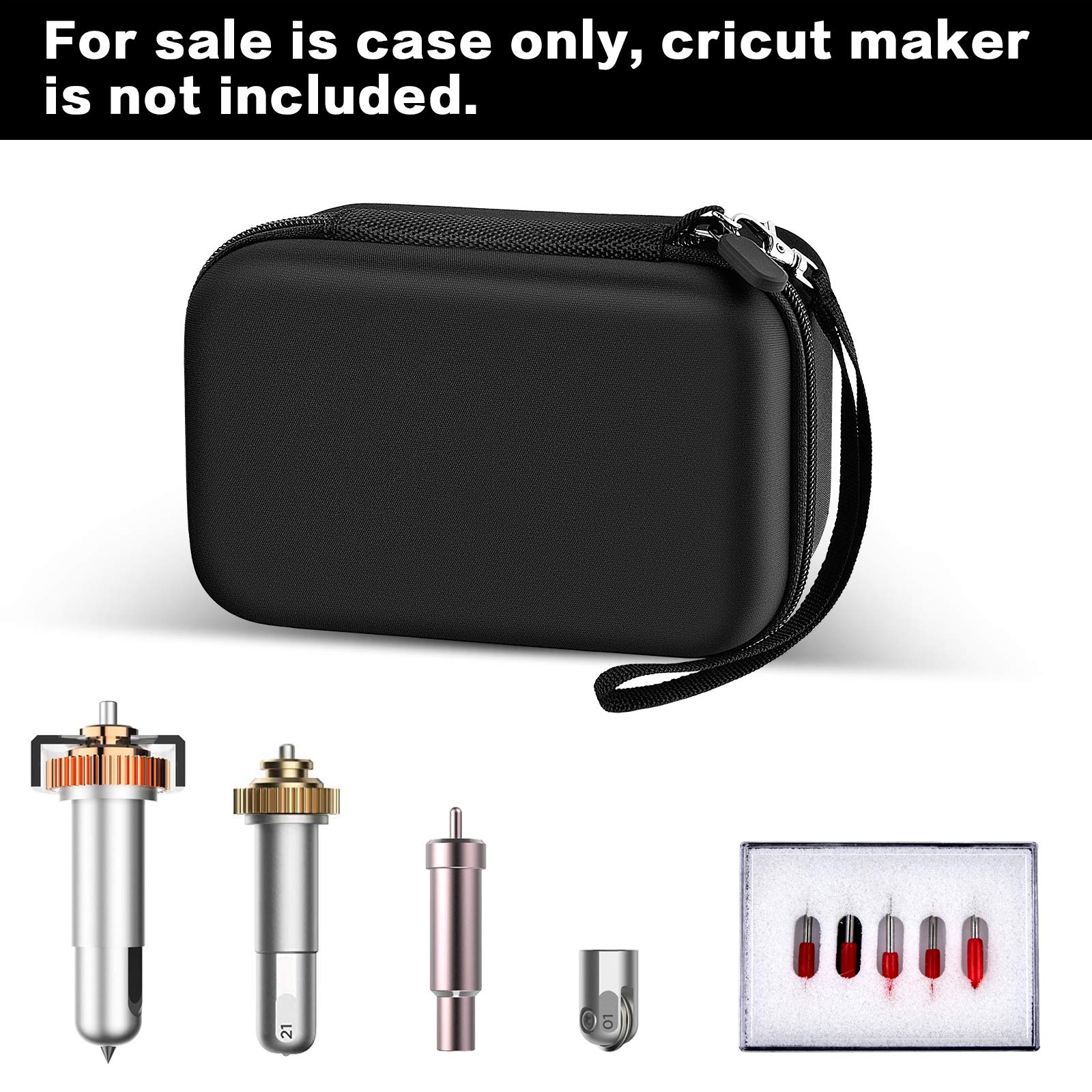 PAIYULE Cricut Maker Blades Organizer Case - Compatible with Cricut Maker 3, Explore Air 2, Mint - Holds QuickSwap, Engraving Tip & Bonded-Fabric Blades - Perfect for Crafting, Scrapbooking & DIY Projects (Bag Only)