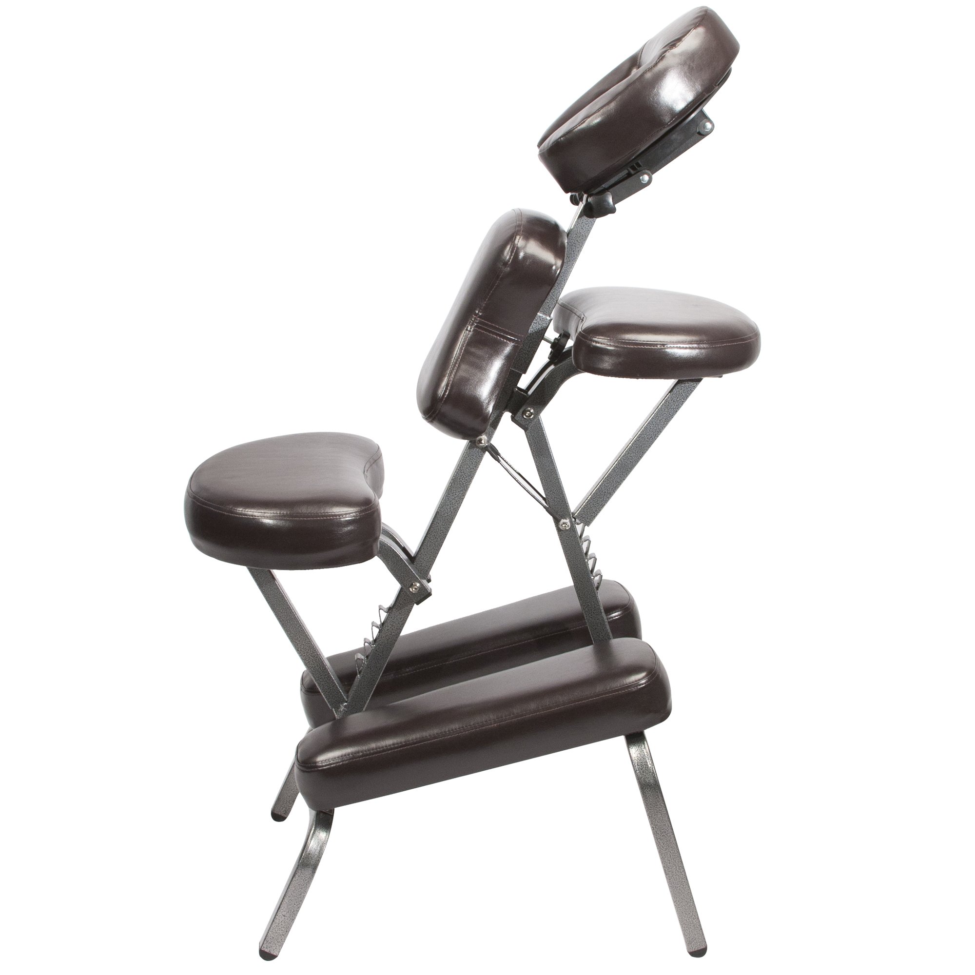 Master Massage Bedford Portable Massage Chair - Lightweight Folding Massage Table with Carrying Bag - Adjustable Tattoo Height & Face Cradle - Perfect for Home Spa, Professional Massage Therapy & Tattoo Parlors (Coffee Brown)