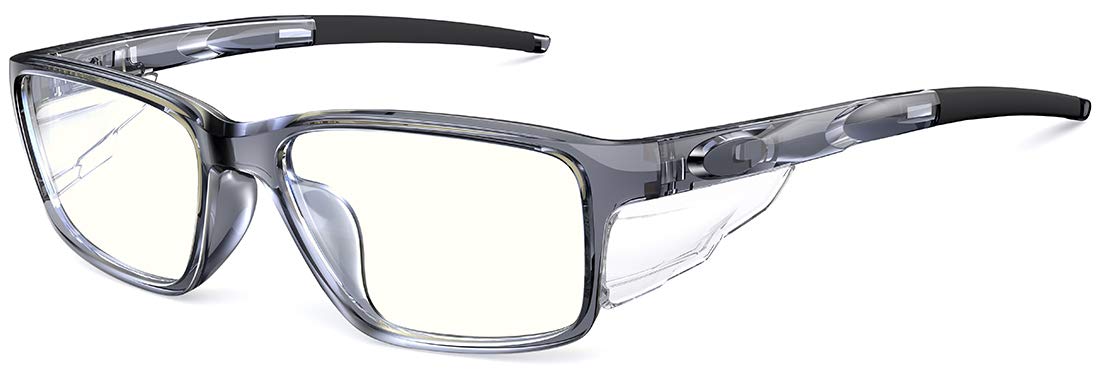 CAXMAN Blue Light Blocking Glasses for Computer, Gaming & Sleep - Detachable Side Shields - Reduce Eye Strain & Improve Sleep - Perfect for Office Work, Online Classes & Nighttime Screen Use