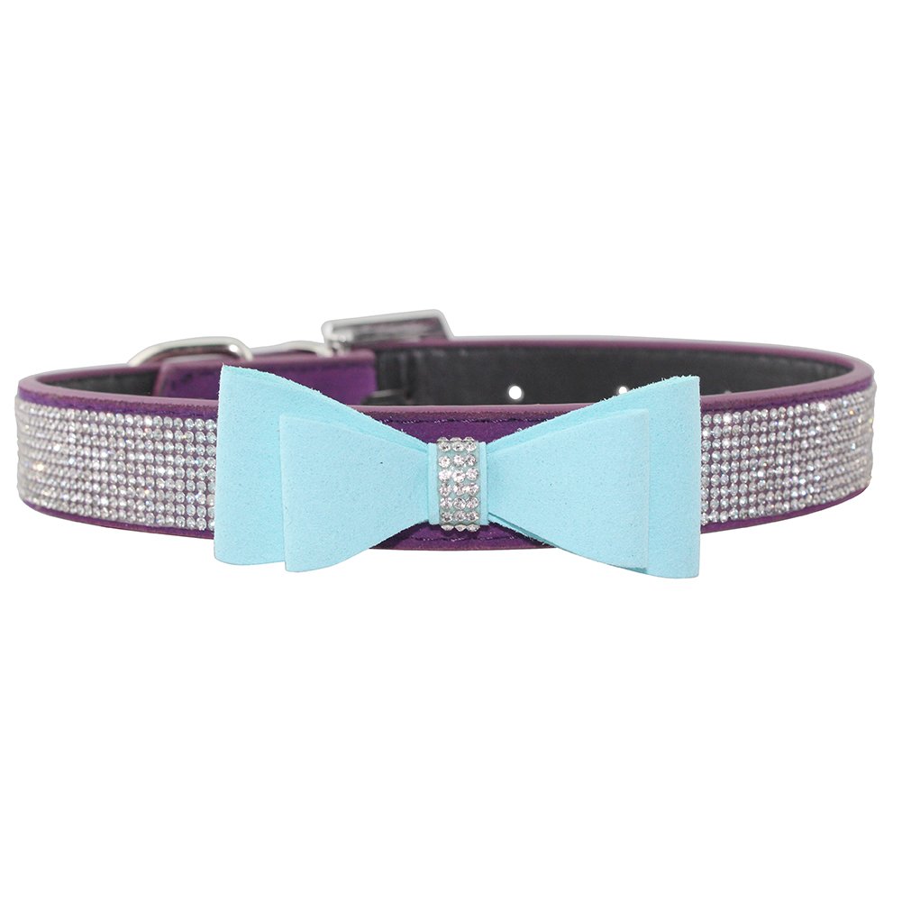 Youyixun Soft Leather Pet Dog Collar with Fashion Bow Tie - Adjustable Necklace for Small, Medium & Large Dogs | Perfect for Weddings, Parties & Daily Walks