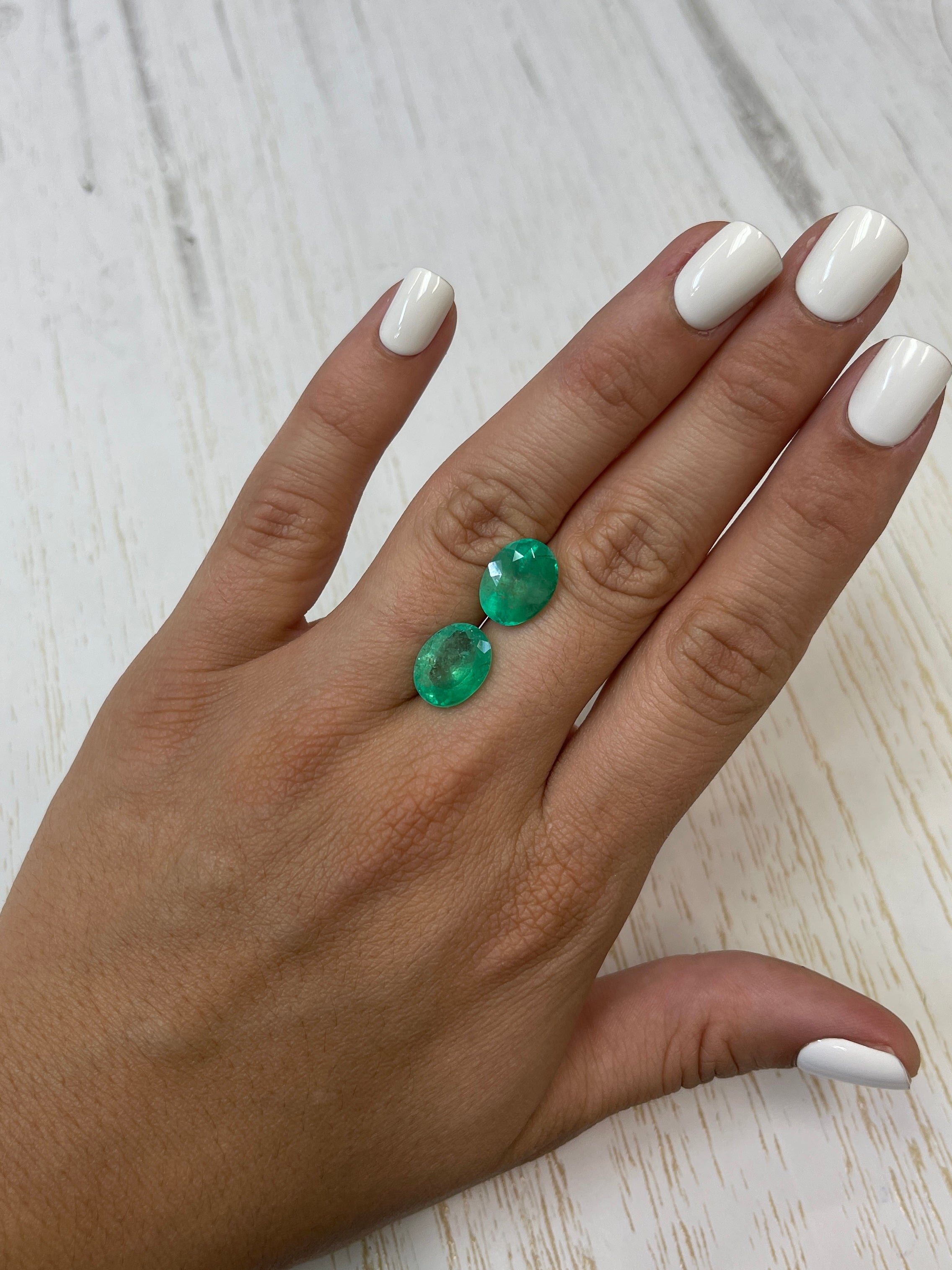 13x10 Oval Cut Colombian Loose Emeralds - 9.81tcw Matching Pair for Jewelry Making, Engagement Rings & Luxury Gifts