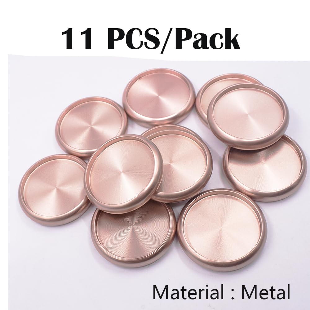 11pcs 1 Inch Rose Gold Metal Discbound Expansion Discs for DIY Planner & Notebook - Premium 24mm Discbound Expander Rings (2025 Edition) - Perfect for Custom Planners, Journals, and Office Organization