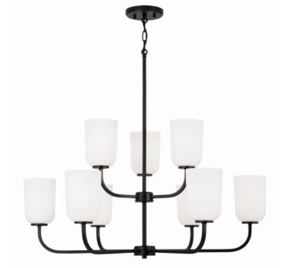 Terrah 9-Light Modern Chandelier - Elegant Crystal Ceiling Light Fixture for Dining Room, Living Room & Bedroom | Perfect for Home Decor & Interior Design