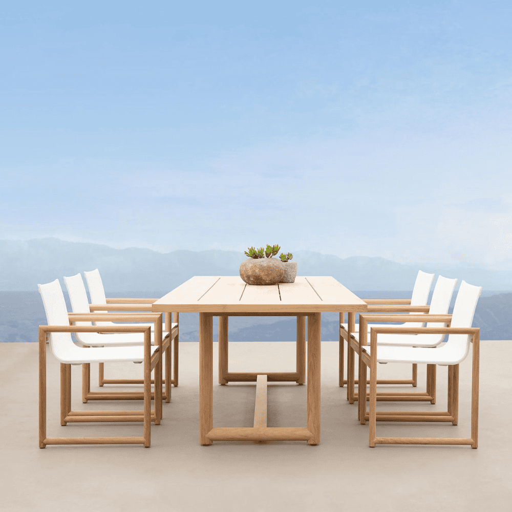 Premium Breeze XL Teak Wood Dining Chair - Waterproof Outdoor Patio Furniture for Garden, Poolside & Restaurant Use