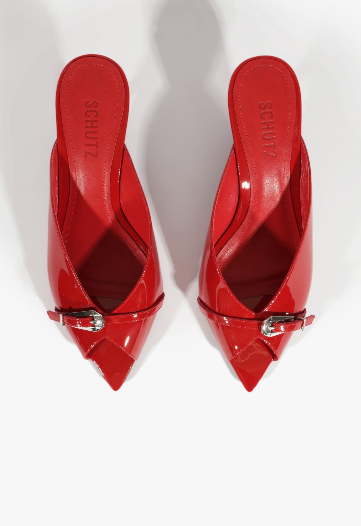 Lena Women's Mule Shoes - Patent Leather Pumps with 2.4 Inch Mid Heel (Style S2205800140004) - Perfect for Office, Parties & Casual Wear