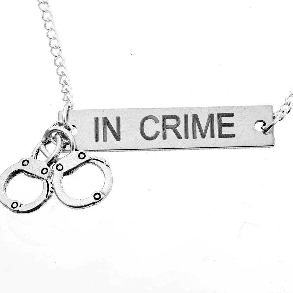 MJartoria Best Friend Necklaces - Engraved BFF Jewelry for Partners in Crime, Perfect for Birthdays, Anniversaries, and Special Occasions