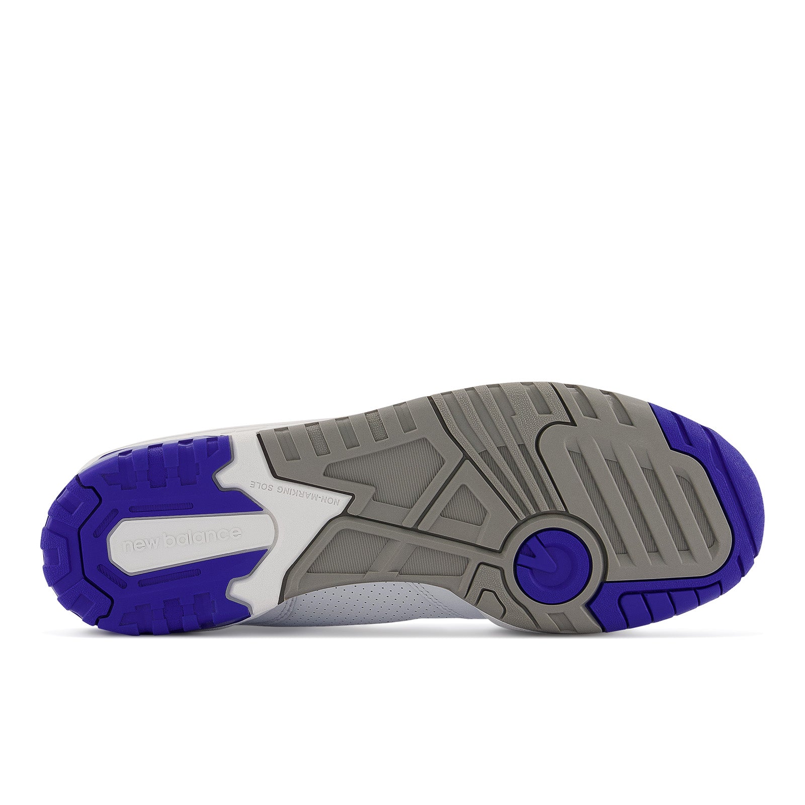 New Balance Men's 550 Basketball Shoes - White/Purple/Gold Colorway - Retro Style for Streetwear & Casual Outfits
