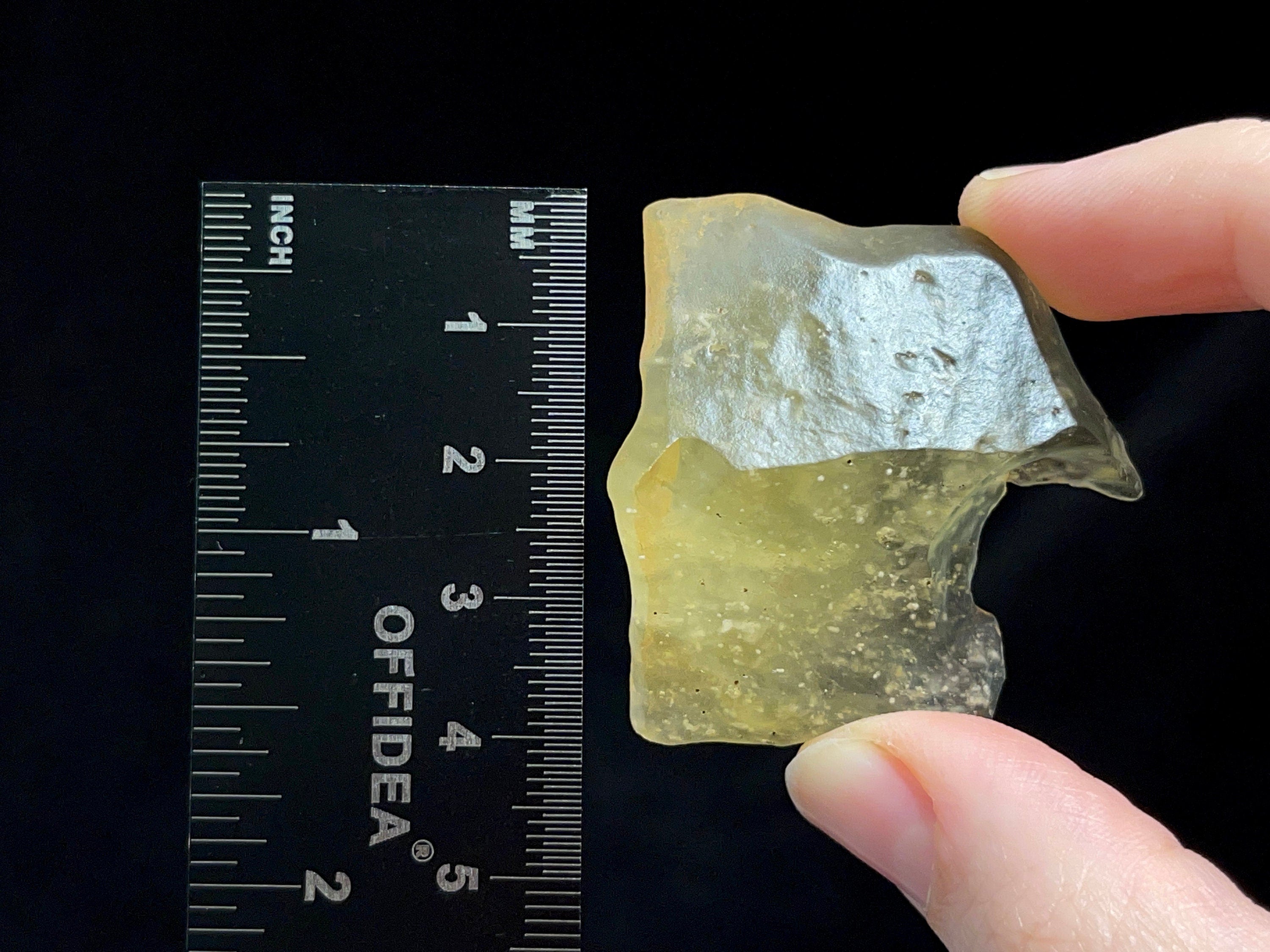 Natural Libyan Desert Glass Raw Crystal - Rare 3A Grade 17.4g - Unique Spiritual Gift & Home Decor Stone - Perfect for Meditation, Jewelry Making & Crystal Collection (46977)