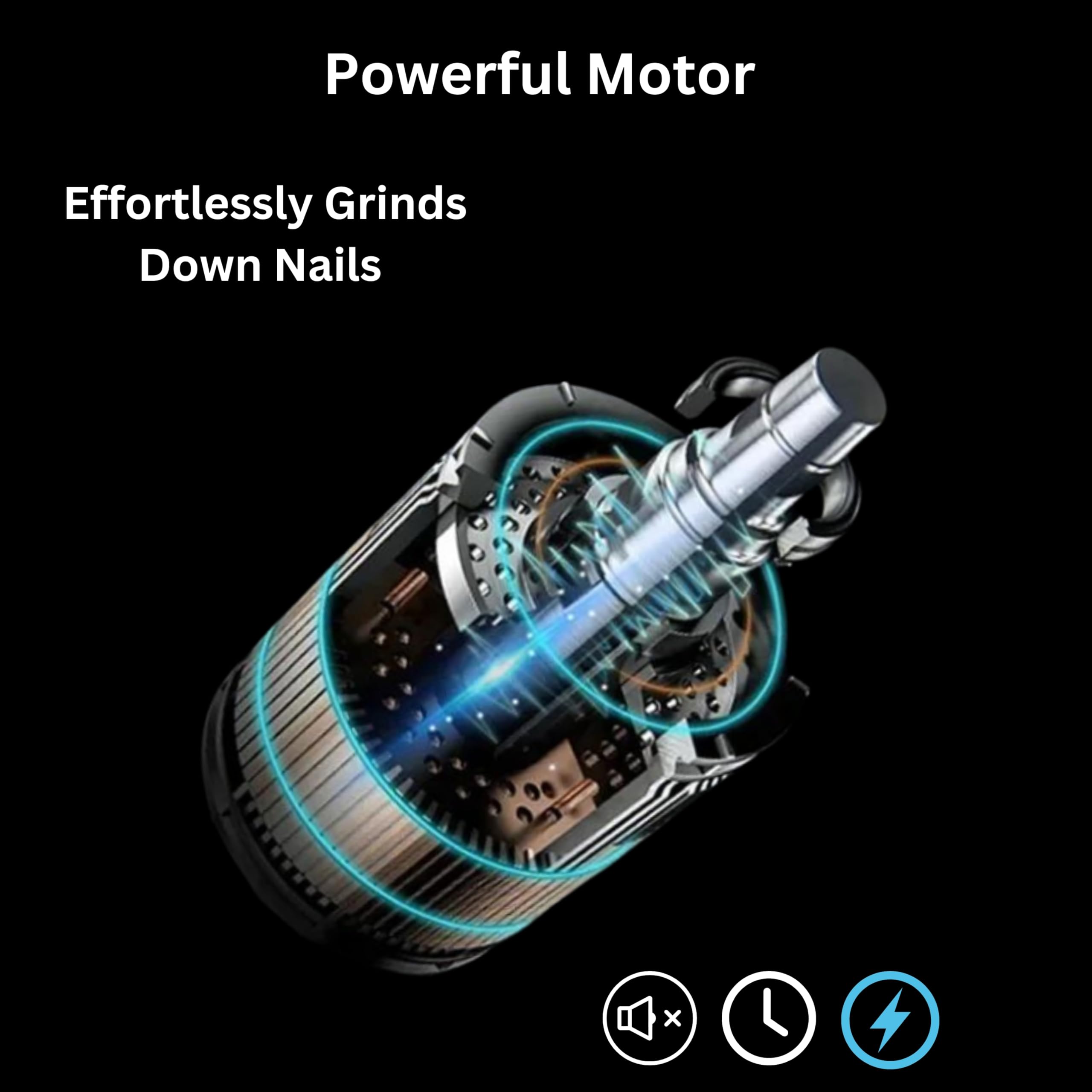 Professional Pet Nail Grinder for Dogs & Cats - 2-Speed LED Light, USB Rechargeable, Low Vibration & Quiet - Cordless Design with Safety Guard & Long-Lasting Battery - Perfect for At-Home Grooming & Pet Nail Care