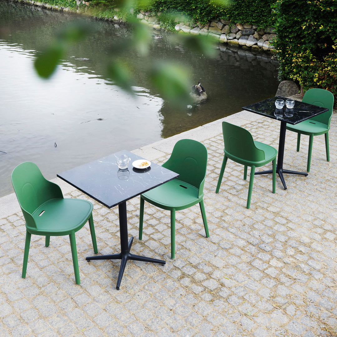 Allez Outdoor Dining Chair - Lightweight Patio Chairs for Backyard, Garden, Poolside & Restaurant - Weather-Resistant Aluminum Bistro Seating