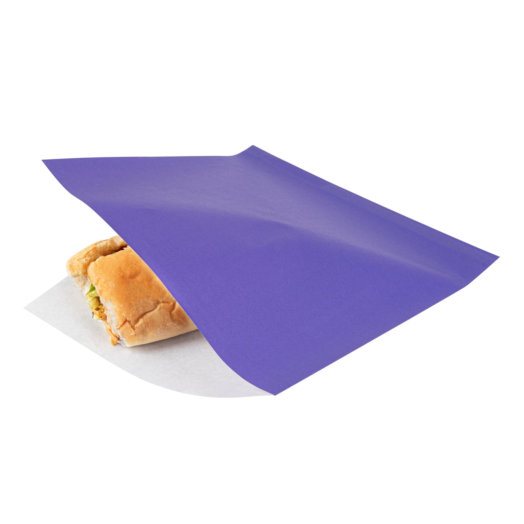 Premium Purple Greaseproof Paper Bags - Large Double Open Design (10