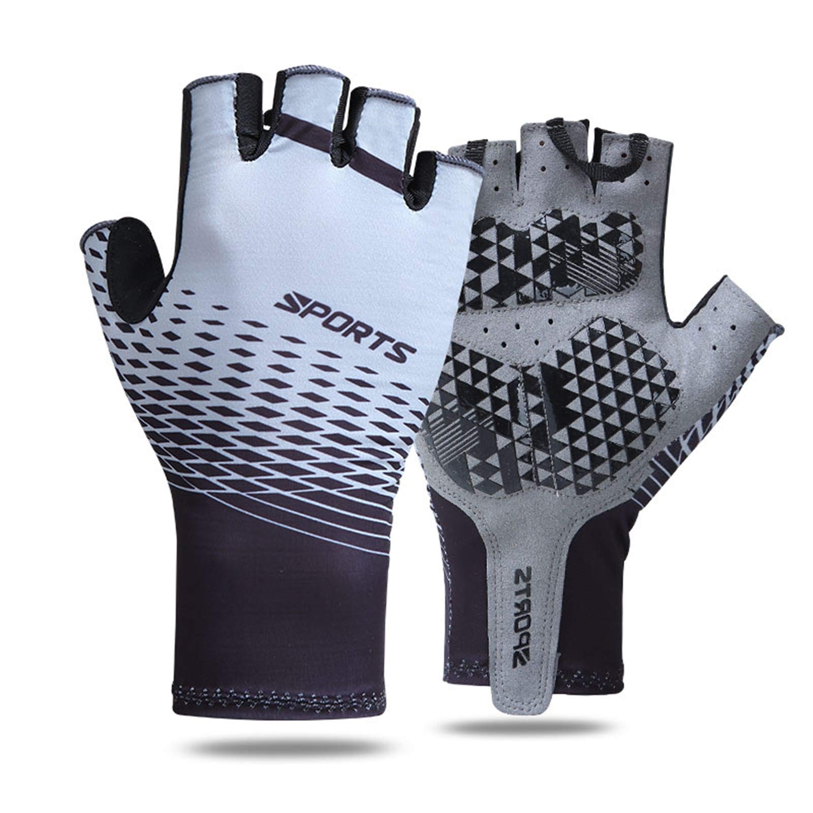 Men's Half Finger Cycling Gloves - Non-Slip Shock Absorbing Breathable MTB Road Bike Gloves for Mountain Biking, Motorcycle & Outdoor Sports | Perfect for Fitness, Running & Hiking - Unisex Design