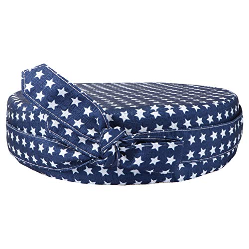 Non-Slip Round Baby Chair Booster Cushion – Soft Sponge Heightening Pad for Toddlers & Kids | Perfect for High Chairs, Home, Dorm & Dining | Blue Infant Seat Cushion