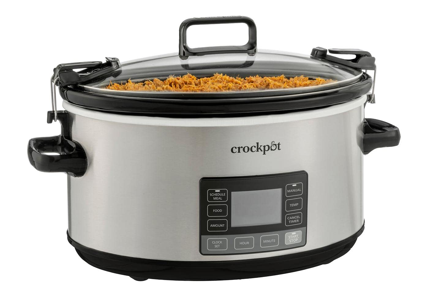 Crock-Pot 7-Quart Programmable Slow Cooker with Digital Timer & Locking Lid - Stainless Steel Kitchen Appliance for Family Meals, Potlucks & Holiday Gatherings - Ideal for Soups, Stews & Meal Prep