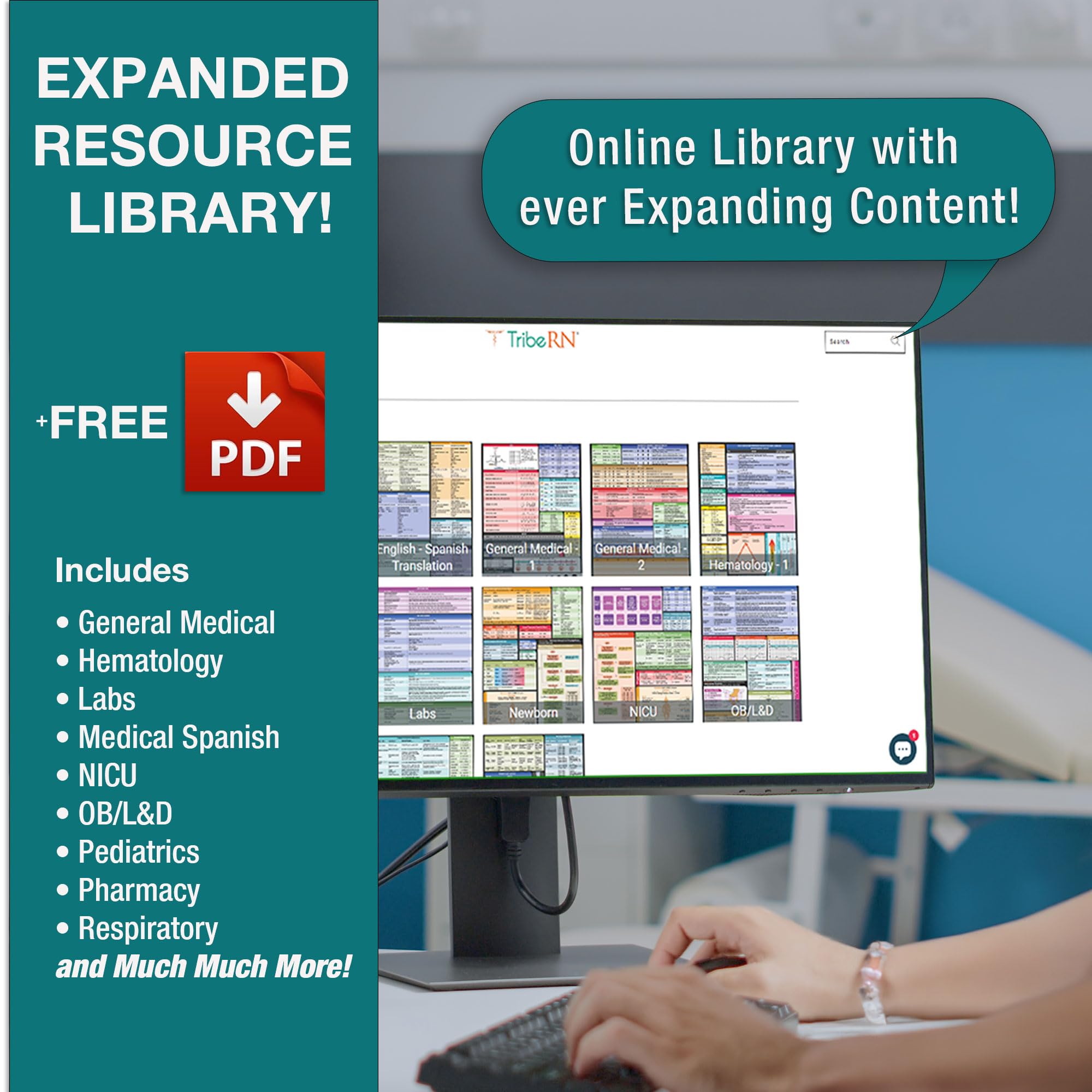 Nursing Cheat Sheets by Tribe RN - 6 Durable Medical Reference Cards for Nurses & Students | General Med, Labs, Medical Spanish, Newborn, NICU, OB/L&D, Pharmacy, Respiratory, Pediatrics | Perfect for Clinical Rotations, NCLEX Prep & Quick Patient Care Reference
