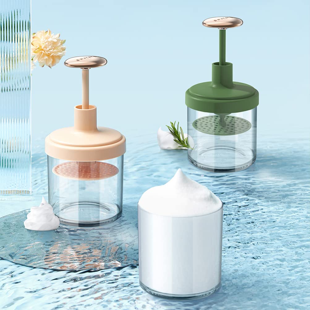 TOPBATHY Facial Foam Maker - Rich Creamy Foam Generator for Deep Cleansing & Skincare, Pink Bubble Maker for Gentle Face Wash - Perfect for Daily Skincare Routine & Spa-Like Experience at Home