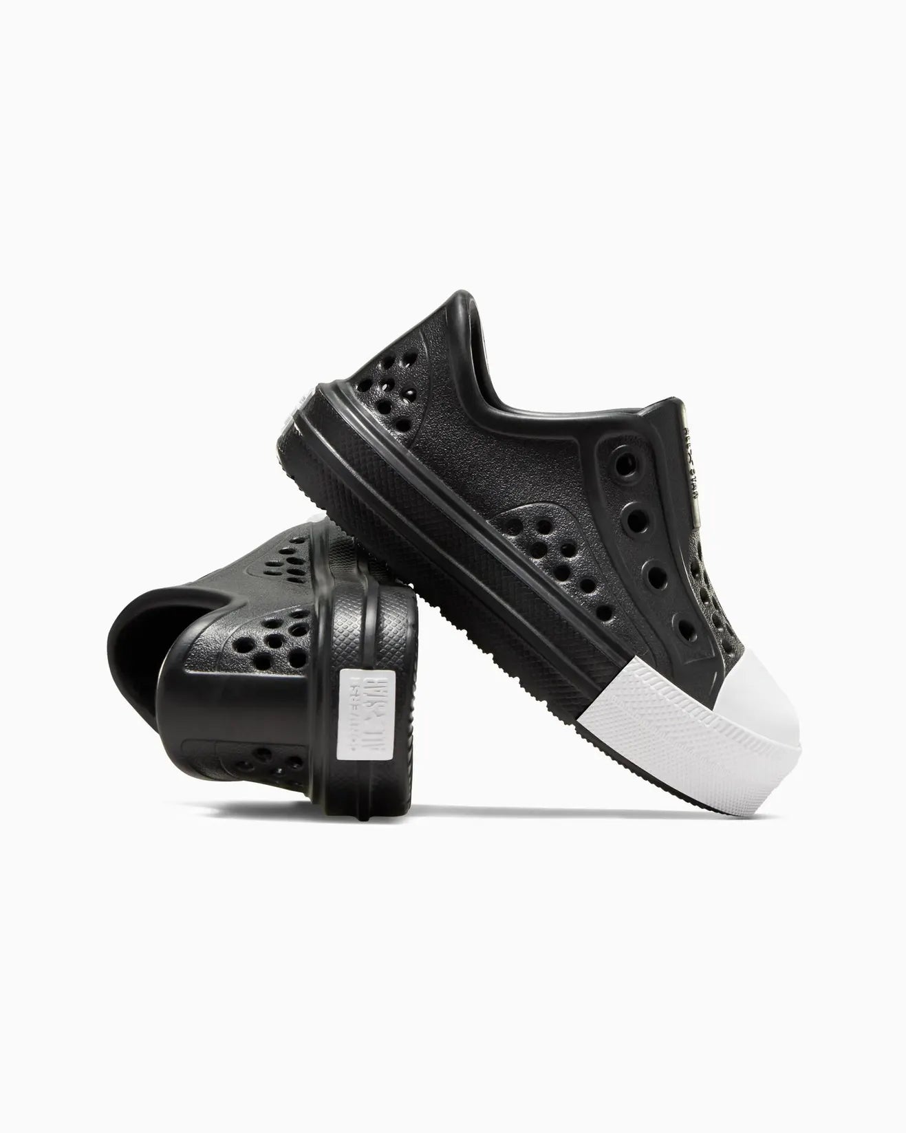 Converse Kids All Star Play Lite CX Easy On Black/White Clogs - Comfortable Slip-On Sneakers for Boys & Girls - Perfect for School, Play & Everyday Wear