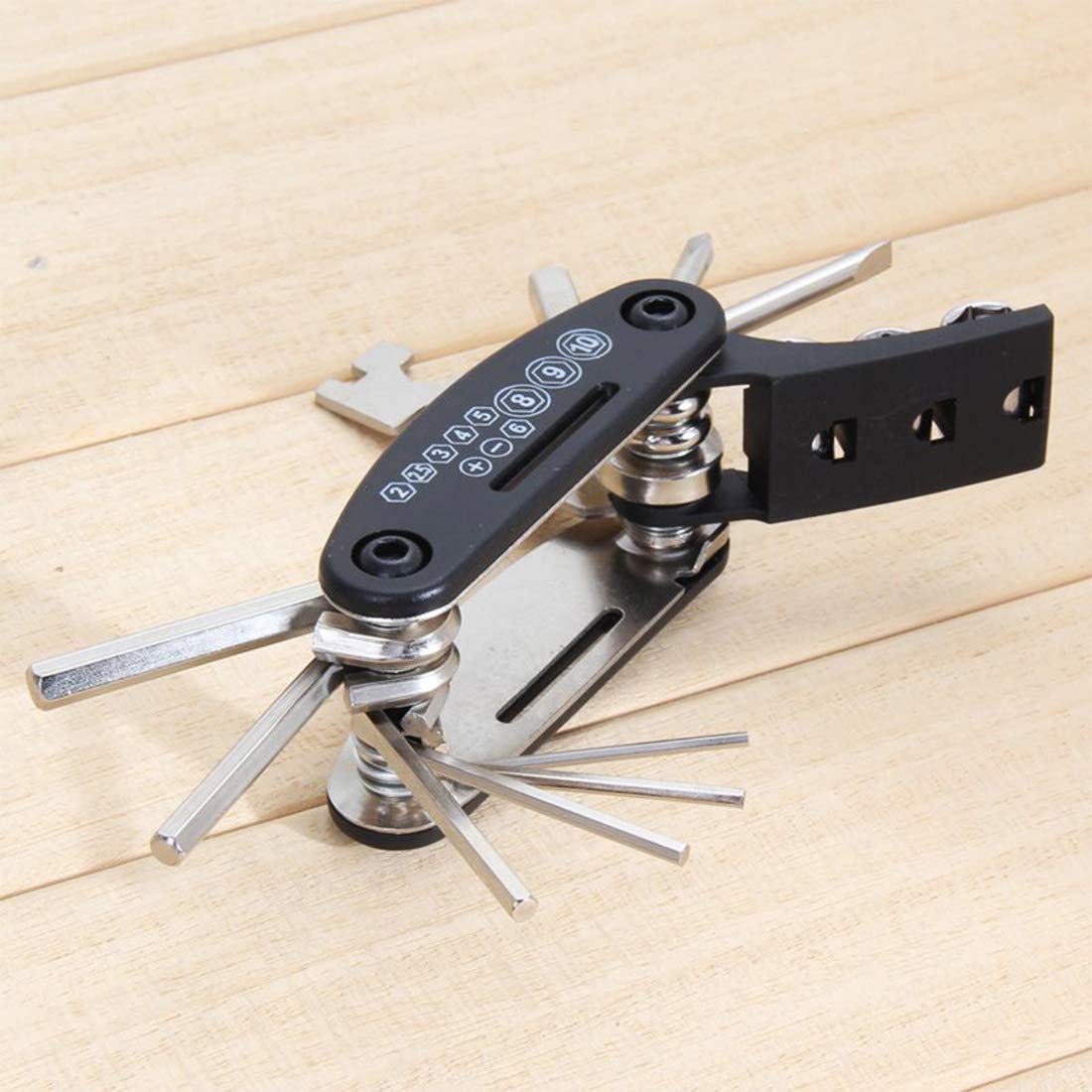 GBIS Portable 16-in-1 Multi-Function Bicycle Repair Tool Kit - Professional Steel Mechanic Tools for Mountain, Road & Racing Bikes - Perfect for On-the-Go Repairs & Emergency Cycling Maintenance