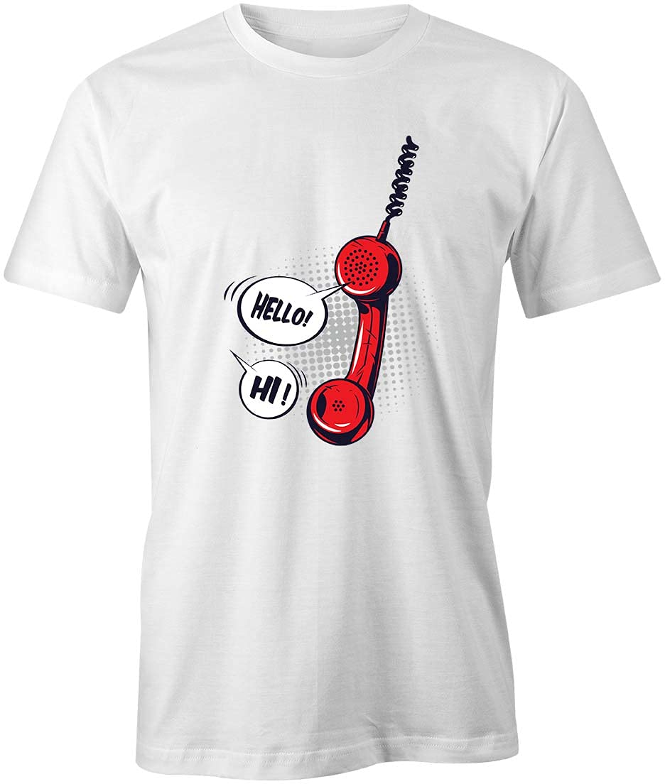 Hello Comic Print T-Shirt for Men & Women | Funny Graphic Tee, White Cotton Shirt - Perfect for Casual Wear, Cosplay & Comic Conventions