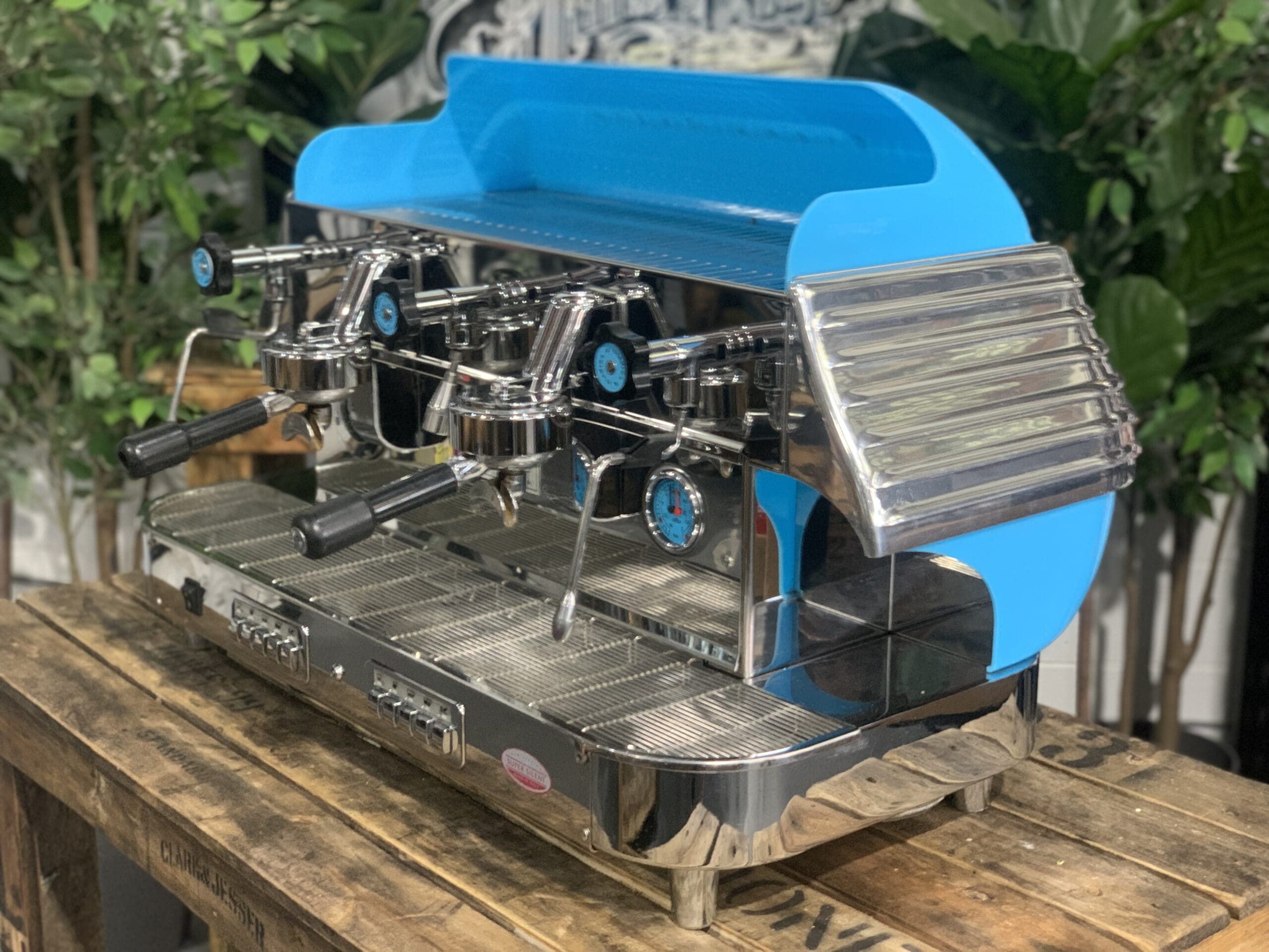 Elektra Barlume 2 Group Blue Espresso Machine - Professional Coffee Maker for Home & Cafe Use